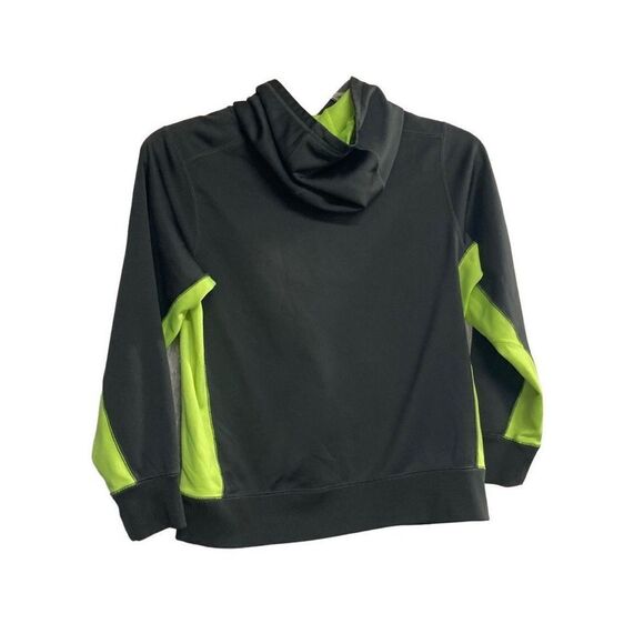 NIKE Boys Therma Fit Hooded Football Sweatshirt Black & Yellow‎ Size XL - Picture 2 of 11